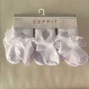 ESPRIT Kids 6-Pack White Lace Socks